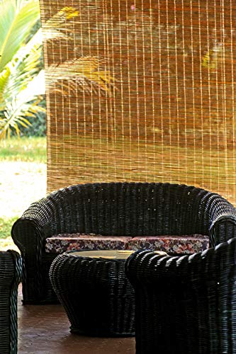 Estores Basic, persianas de bambu, miel, 150x170cm, estores para ventana, persianas enrollables para el interior.