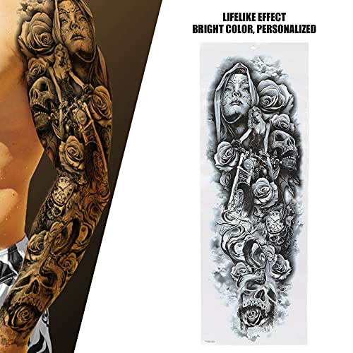 Etiquetas Engomadas del Tatuaje del Arte, Etiquetas Engomadas Temporales del Tatuaje de las Cicatrices de la Cubierta Seguras para la Piel Amigables para la Fiesta para los Brazos para el