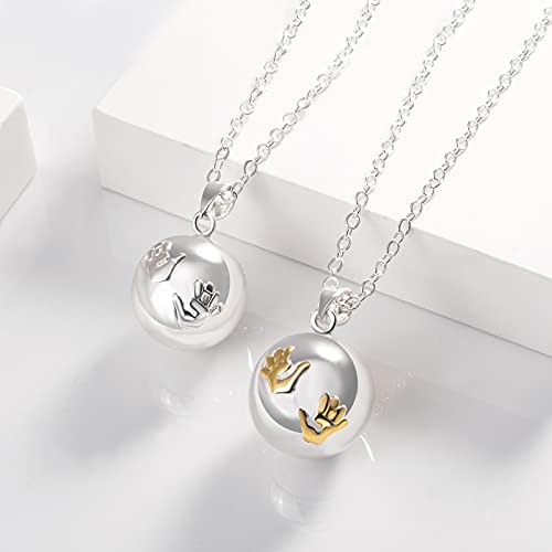 EUDORA Harmony Ball Llamador de Angeles Embarazada, Colgantes Mujer Collar Música Timbre Bell Mujeres Joyas Niñas Damas Profesor Madres y Hermanas Mejor Regalo
