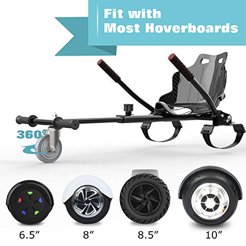 EVERCROSS Hoverboard Go Cart, Accesorio para Asiento de Hoverboard con Longitud de Marco Ajustable para Hoverboard de 6.5 "8" 10 ", Apto para Niños y Adultos