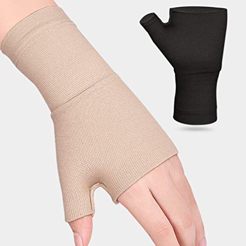 EXCEART 1 par Muñeca Soporte para El Pulgar Manga Artritis Guantes de Compresión sin Dedos Muñequera Deportiva para Artritis Terapia Del Túnel Carpiano Alivio Del Dolor de Muñeca Efecto
