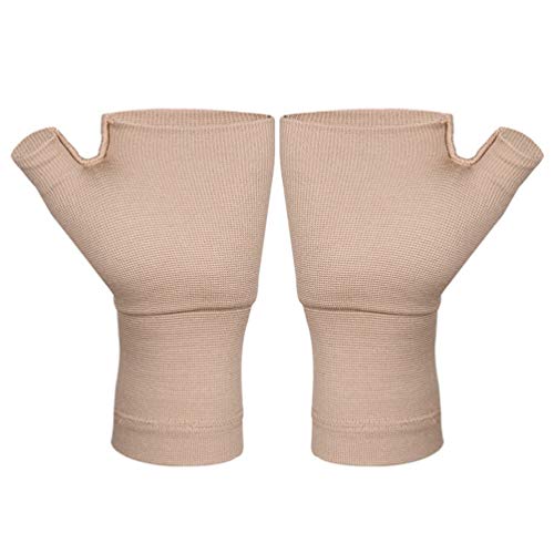 EXCEART 1 par Muñeca Soporte para El Pulgar Manga Artritis Guantes de Compresión sin Dedos Muñequera Deportiva para Artritis Terapia Del Túnel Carpiano Alivio Del Dolor de Muñeca Efecto