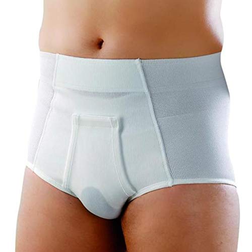 Faja slip hernia inguinal - slip sport abertura delantera - corte alto - blanco Art.316 Talla 6 > 96-100 cm