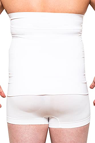 Farmacell Man 405 (Blanco, XL) Faja Elástica Moldeadora y de contencion para Hombres