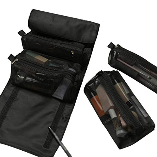Fascigirl Conjunto De Bolsas De Cosméticos Desmontables Con Bordado Impermeable 4 En 1 Neceser Colgante Bolsa De Maquillaje Bolsa De Viaje Bolsa De Aseo Bolsa De Cosméticos