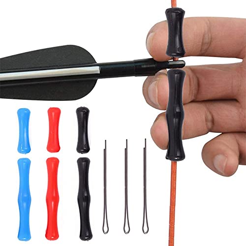 FDDL 3 Piezas Protecciones Tiro con Arco, Arco Tiro Protector Dedos, Tiro con Arco Protector Dedo, Protector Dedos Tiro Arco, Aguja con Herramienta, Adecuado para Principiantes, 3 Colores