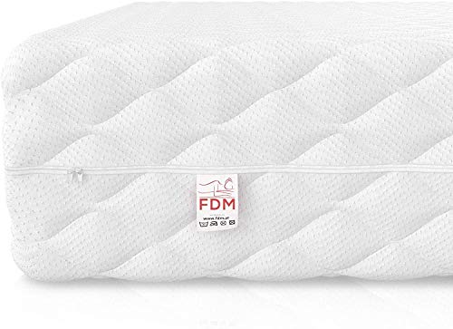 FDM Colchón de Espuma, látex, Blanco, 90 x 180 cm