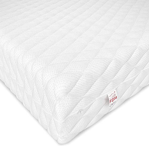 FDM Colchón de Espuma, látex, Blanco, 90 x 180 cm