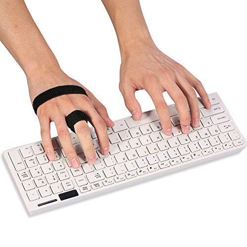 Férula de dedo con gatillo, protector de soporte de dedo con corrector de dedo de acero con gancho y bucle para enderezar o soporte para dedos rotos