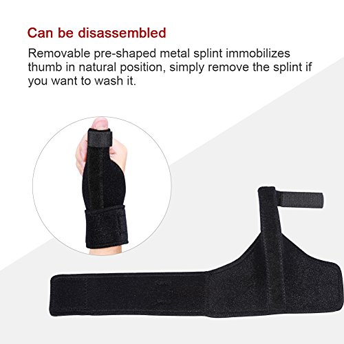 Férula para Pulgar Férula de Dedo de Aluminio Ajustable Soporte de Recuperación de Manos Estabilizador e Inmovilzador de Pulgar Deportiva Ayuda en Artrosis de Dedo Pulgar