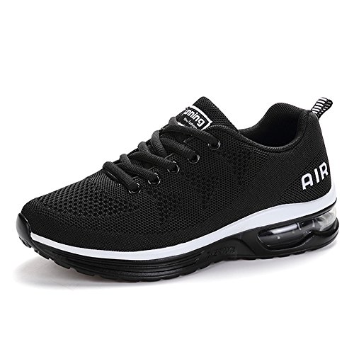 Fexkean Hombre Mujer Zapatillas de Deporte Zapatos Deportivos Aire Libre y Deportes Zapatillas de Running Gimnasia(A35White39)