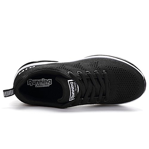 Fexkean Hombre Mujer Zapatillas de Deporte Zapatos Deportivos Aire Libre y Deportes Zapatillas de Running Gimnasia(A35White39)
