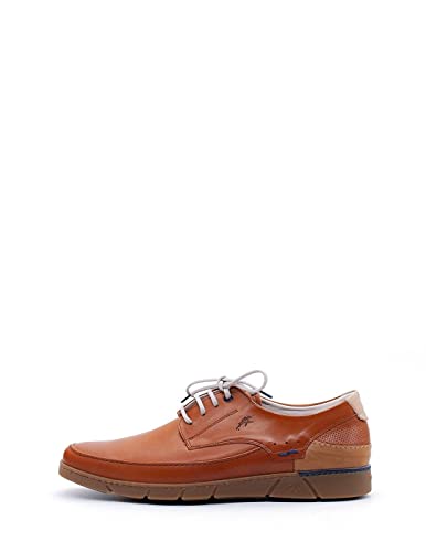 FLUCHOS - Zapato Casual de Cordones, con Suela de Goma, cuña pequeña, Plantilla Extraible, para: Hombre Color: Cuero Talla:40