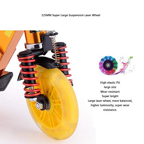Folding 3-Wheel Scooter Scooter Infantil My First Scooter Plegable 3 Ruedas Scooter de los niños Transformador para la Etapa de Crecimiento Scooter de niños pequeños 5-14 años (Color : Blue)