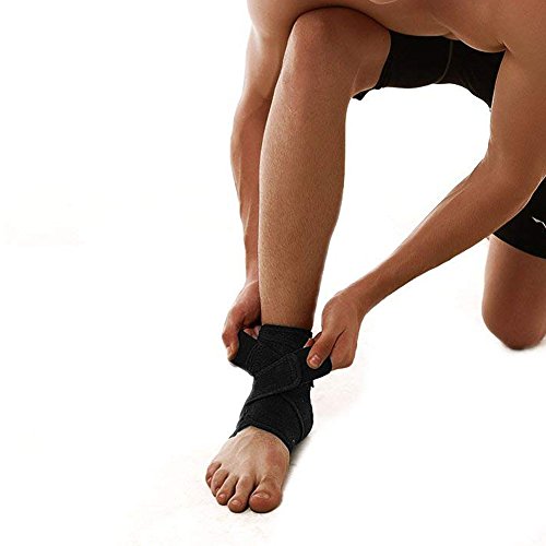 Funda estabilizadora ajustable con soporte para tendinitis peroneal correr, fútbol, voleibol, gimnasia, alivio del dolor, esguinces y recuperación para hombres y mujeres, paquete de 2