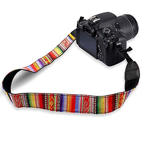 FYSL Correa Camara Vintage Correa de Hombro Cuello de Camara para DSLR Cámara(Estilo bohemio, multicolor)