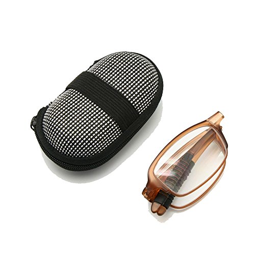 Gafas de lectura plegables flexibles con estuche, 1 a +3.5 Gafas plegables de presbicia y mujer Hipermetropía, Lector de bolsillo de óptica