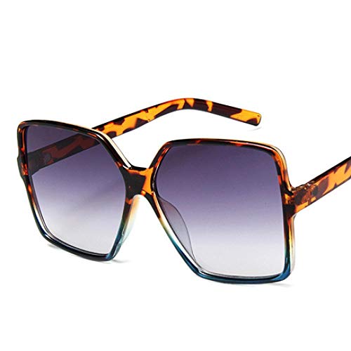 Gafas de Sol Sunglasses Gafas De Sol De Gran Tamaño para Mujer De Moda Gradient Plastic Designer Female Sun Glasses Uv400 Blue