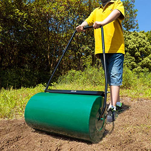Gardebruk Rodillo para césped 60cm Aplanador rellenable 48L con Mango ergonómico para Alisar terrenos