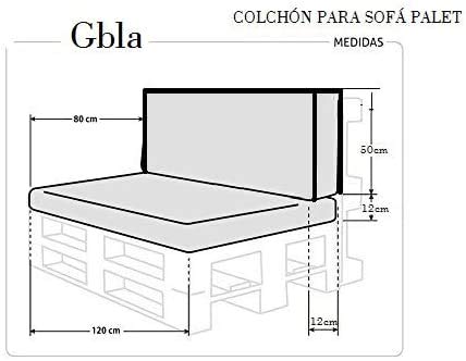 Gbla Colchon y Respaldo de Espuma para Sofá de Palet Enfundado en Tejido - Ideal para Jardín, Terraza, Patio,Salón y Balcón (Pajaro)