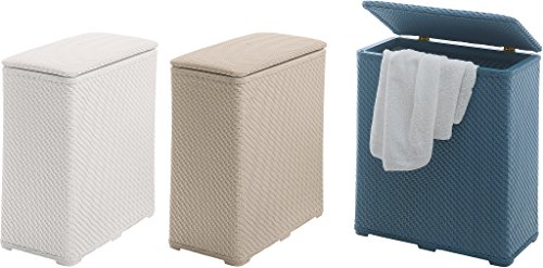 Gedy 20380300300 Ambrogio-Cesto para Ropa Sucia y Cajas, realizado en resinas termoplásticas, Beige, 28 x 50 x 55 cm