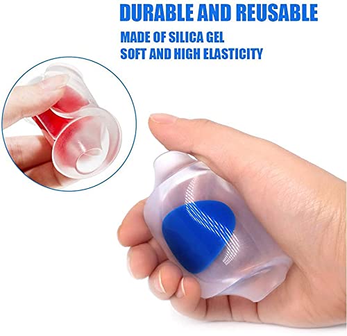 Gel Heel Cups,Heel Cup Pads,Silica Orthotic Gel Pads Cushions Insole for Plantar Fasciitis, Bone Spurs Pain Relief, Sore Heel Pain, Achilles Pain and Foot Care (S)