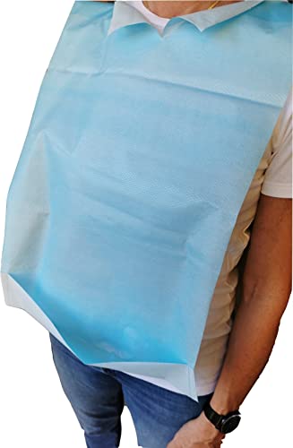 Generico WALKING 200 Baberos Cleany desechables, con tasta recogedor de alimentos, impermeables, fabricados en Italia