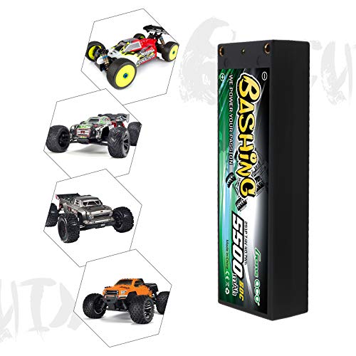 Gens ace Batería Personas 5500mAh 2S 7.4V 50C HardCase RC 10 # Lipo con Conector a T