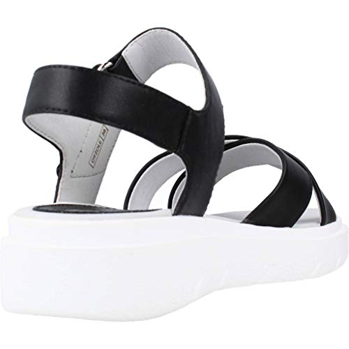 Geox Tamas D92DLE Mujer Sandalias de Vestir,Plataforma Sandalias,fémina Sandalia de la Plataforma,Zapatos de Verano,Sandalia Verano,cómoda Suela,Suela Gruesa,Negro,38 EU