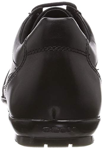 Geox U SYMBOL D Oxford Flat Hombre, Negro (Black), 44 EU
