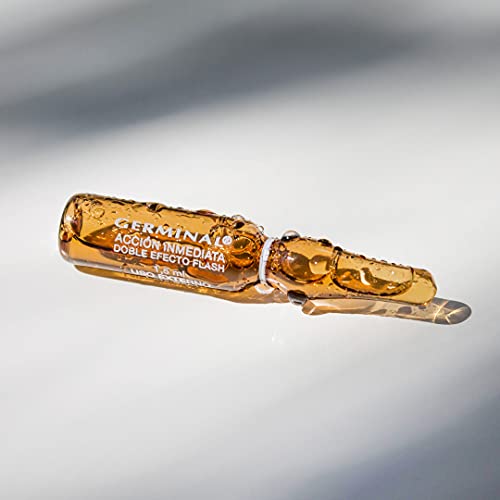 Germinal Acción Inmediata - Sérum Facial Efecto Flash, Lifting Inmediato, con Proteínas de Maíz y Extractos de Ginseng - 10 Ampollas de 1,5ml