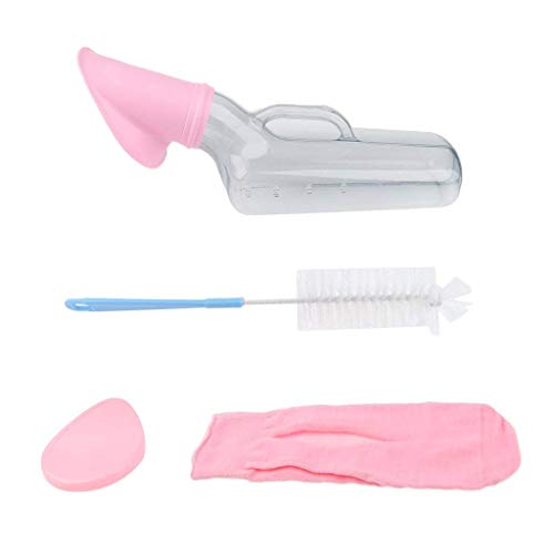 GHzzY Orinal Femenino Portátil - Colector De Orina con Tapa - Botella de incontinencia para Mujer 1200ML, Ideal para postradas en Cama o para Personas con Movimiento Limitado
