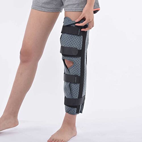 Gitdot Soporte Inmovilizador De Rodilla, Cinturón De Fijación De Rodilla, Correa De Rodilla Ajustable Transpirable, Rodilleras para Fractura para Hombres Y Mujeres para Menisco Después De La Cirugía