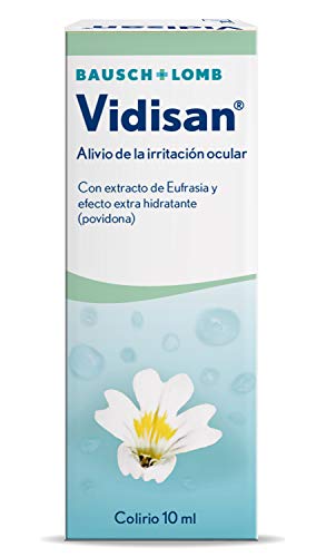 Gotas para Ojos Vidisian Eufrasia - Bote Multidosis de 10 ml - Calma y Alivia la Irritación de los Ojos de Manera Inmediata - Colirio para Ojos Irritados - Bausch + Lomb