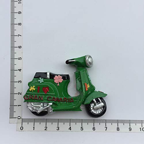 Gran Canaria - Imán para nevera 3D con diseño de scooter en resina, ideal como regalo para decoración del hogar y la cocina