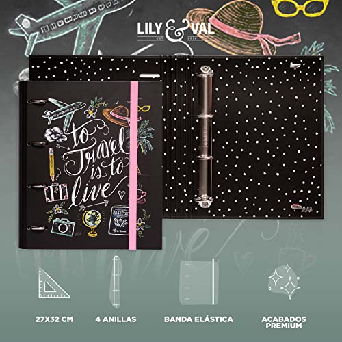Grupo Erik - Carpeta 4 Anillas Troquelada Premium Lily & Val, 32x26 cm