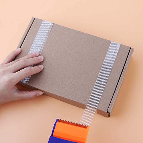 GTIWUNG 20mm x 50m Cinta De Filamento, Claro Filamento Cinta de Flejado, Cinta de Fibra de Vidrio, Cinta de Sellado De Uso Pesado Impermeable