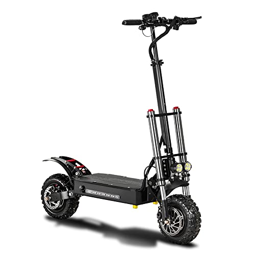 GUNAI Scooter eléctrico Todoterreno 11 Pulgadas Neumático 60V 33Ah Batería Motor Dual Velocidad Scooter portátil Plegable de Doble suspensión