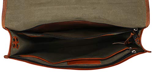 Gusti Maletín de Cuero MAX Cartera 15,6" portafolios Hombre marrón Cuero