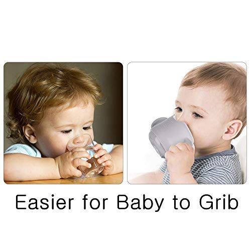 Haakaa Vasos de Entrenamiento con Asas , Taza de Aprendizaje de Silicona para Niños Pequeños , sin BPA 150 ml, Color Gris