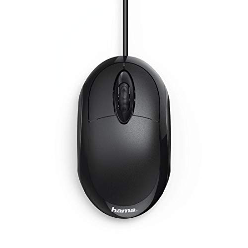 Hama Ratón con Cable MC-100 Óptico con conexión USB, Negro
