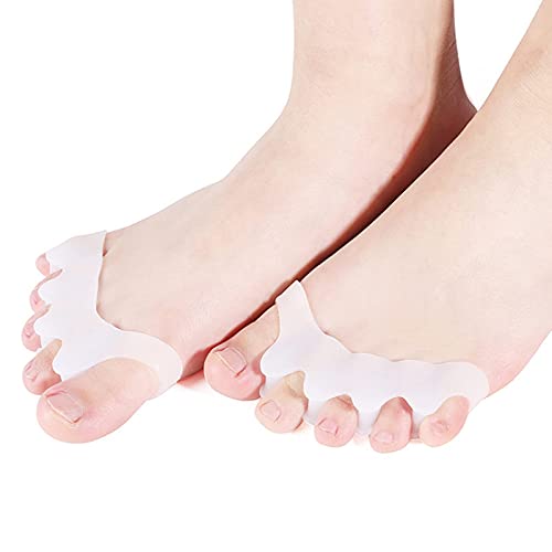 Haofy Separadores de dedos del pie, Gel Correctores de Dedos para Juanetes, Bunion Corrección Toe Enderezadoras para Alivio del dolor de pie, Metatarsus, de Martillo del dedo del pie Separadores