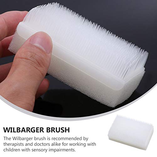 HEALLILY 2 unids Ocupacional Sensorial Herramientas Wilbarger Terapia Cepillo para Niños Adultos Cepillo Flexible Therapressure Defensivess Autismo Calming Herramientas