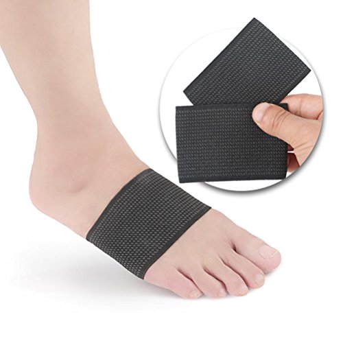 Heallily Foot Arch Support Vendaje Efectivo talón Alivio para el dolor Mangas Elásticas Transpirable Compresión Wrap L/XL (Negro)