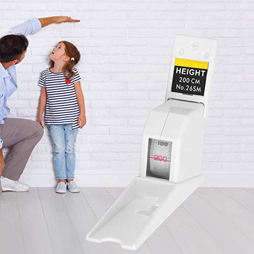 Herramienta De Medición De Altura, Regla De Cinta De Altura Retráctil De 2 M, Estadiómetro Portátil Montado En La Pared, Medición De Altura Para Adultos, Niños(blanco)