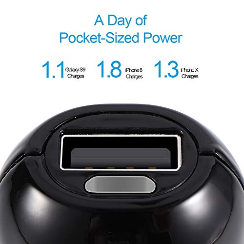 hganus Power Bank Mini 5000mAh Cargador Portátil Batería Externa Peso Ligero [Lipstick-Size] con Salida de 2.4A Carga rápida para, Samsung, Xiaomi, Huawei, Tablets y más
