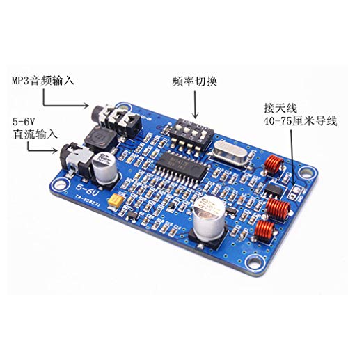 HiLetgo BH1417 200M 0.5W Digital Radio Station PLL Wireless 2-Channel Stereo FM Transmitter Module 100-600mW
