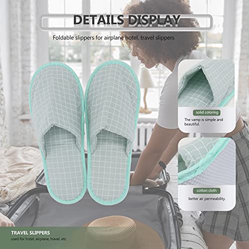 Holibanna Zapatillas de Viaje Plegables para Mujeres Y Hombres Zapatillas de Hotel de Viaje