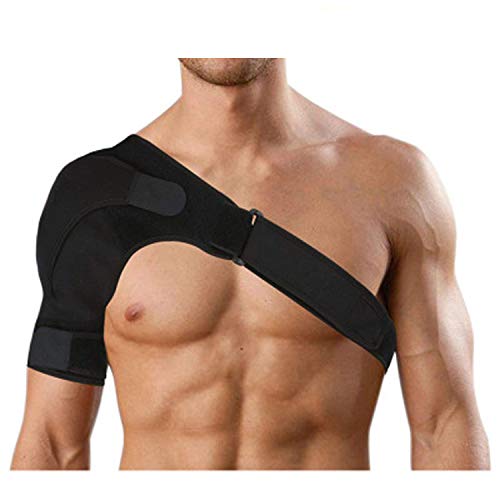 Hombrera de neopreno ajustable para la prevención de lesiones y recuperación de lesiones y lesiones en los hombros artríticos para hombro izquierdo/derecho, hombre/mujer