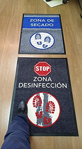 Hostelnovo – Alfombra desinfectante para Calzado – Desinfección y Secado para la Suela de Sus Zapatos – Sin inscripción – Medidas: 60 x 85 cm – 2 Piezas
